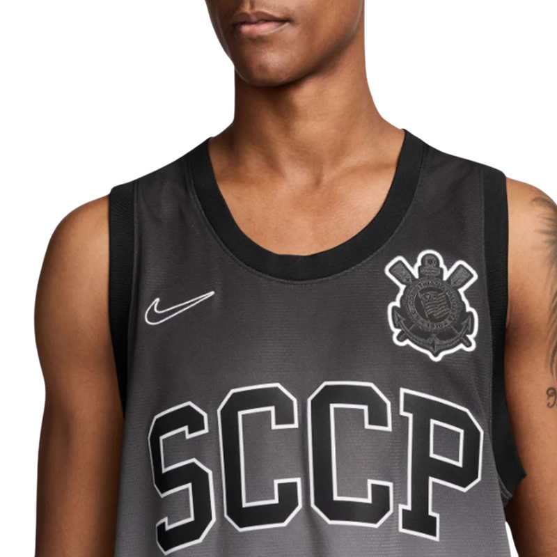 Regata Corinthians Masculina 25/26 - Preto+Branco