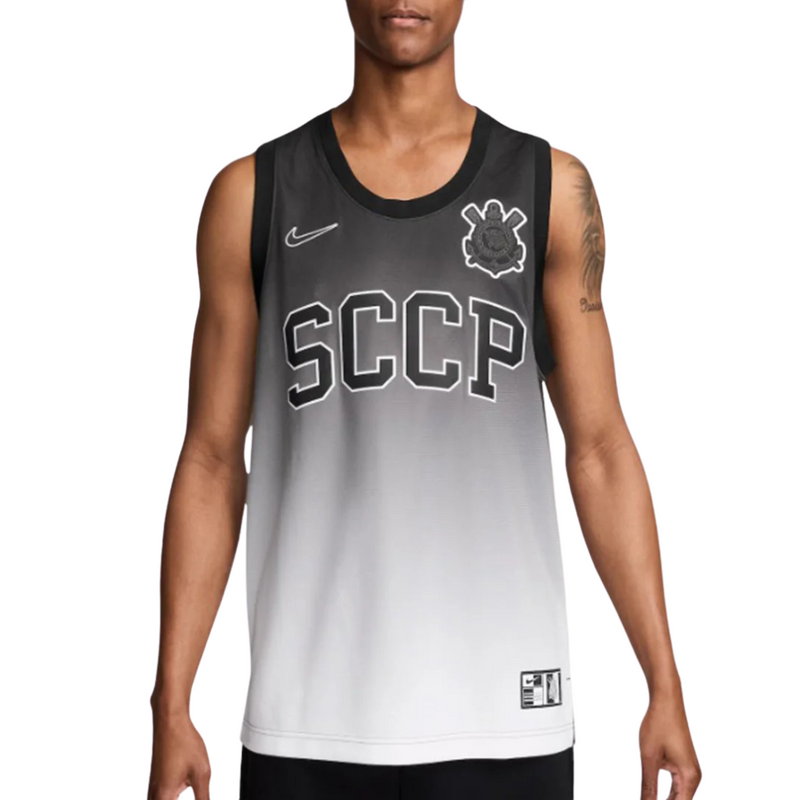 Regata Corinthians Masculina 25/26 - Preto+Branco