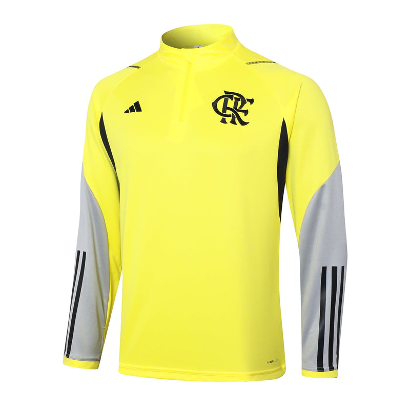 Conjunto Ziper Curto Flamengo 2024/25 Treino Amarelo